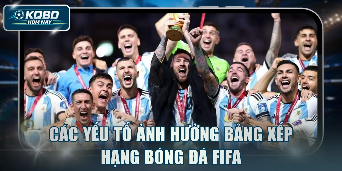 Các yếu tố ảnh hưởng bảng xếp hạng bóng đá FIFA