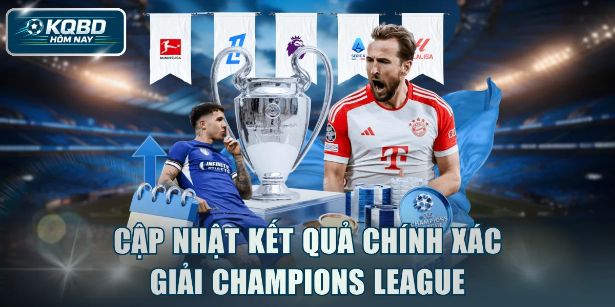 Cập nhật kết quả chính xác giải Champions League