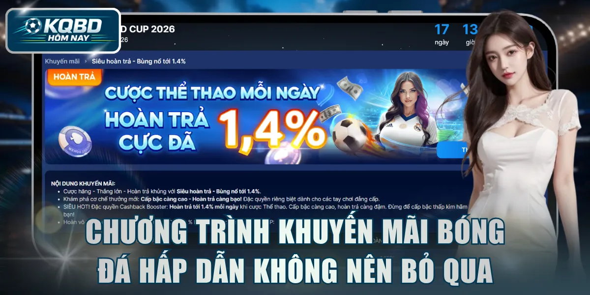 Chương trình khuyến mãi bóng đá hấp dẫn không nên bỏ qua