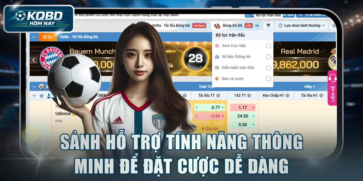 Chuyên mục hỗ trợ các tính năng thông minh để đặt cược dễ dàng