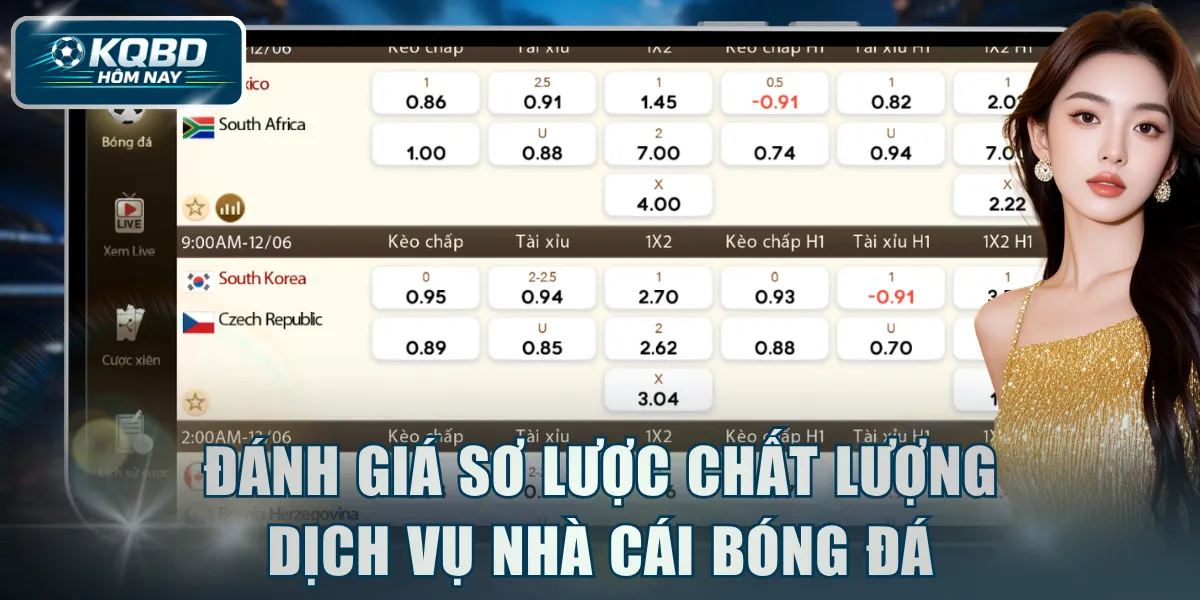 Đánh giá sơ lược chất lượng dịch vụ nhà cái bóng đá