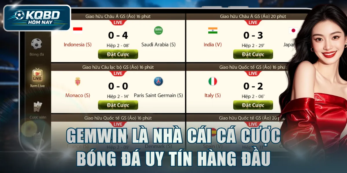 GEMWIN là nhà cái cá cược bóng đá uy tín hàng đầu