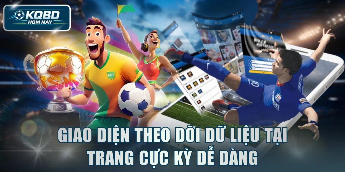 Giao diện theo dõi dữ liệu tại trang cực kỳ dễ dàng