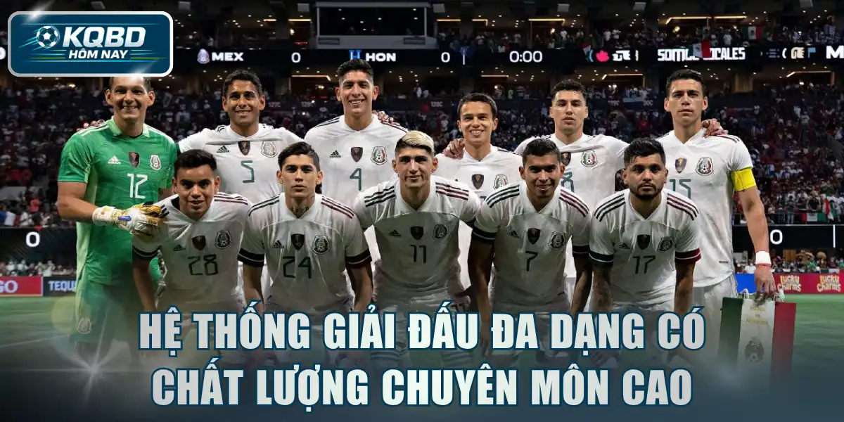 Hệ thống giải đấu đa dạng có chất lượng chuyên môn cao