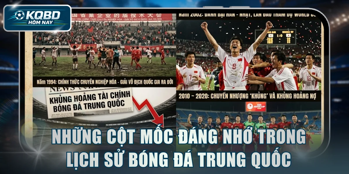 Những cột mốc đáng nhớ trong lịch sử bóng đá Trung Quốc