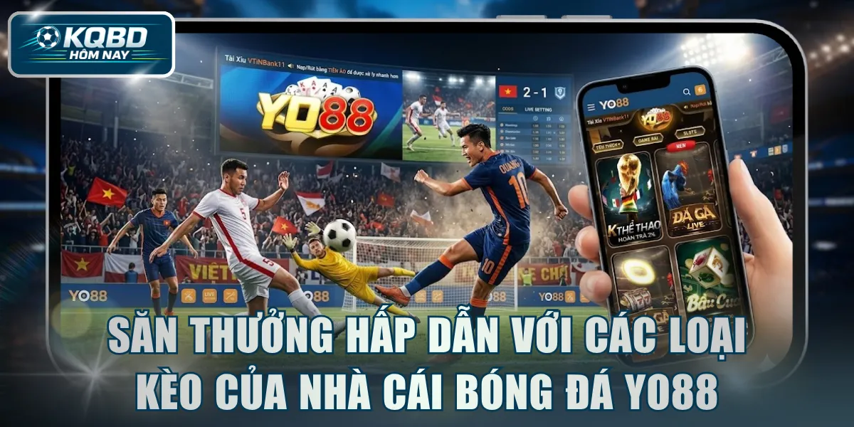 Săn thưởng hấp dẫn với các loại kèo của nhà cái bóng đá YO88