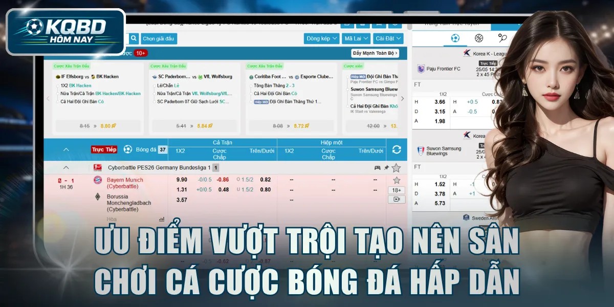 Ưu điểm vượt trội tạo nên sân chơi cá cược bóng đá hấp dẫn