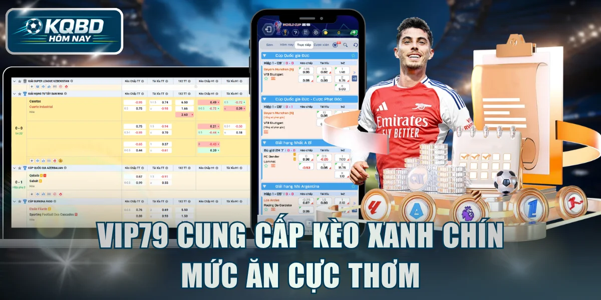 Vip79 cung cấp kèo xanh chín mức ăn cực thơm